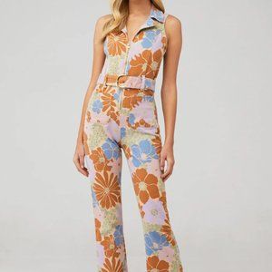 Show Me Your Mumu Jacksonville Jumpsuit Sage Retro Garden, Size L